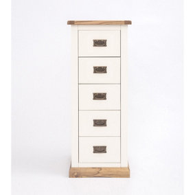 Tropea 5 Drawer Narrow Chest of Drawers Bras Drop Handle