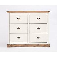Tropea 6 Drawer Chest of Drawers Brass Cup Handle