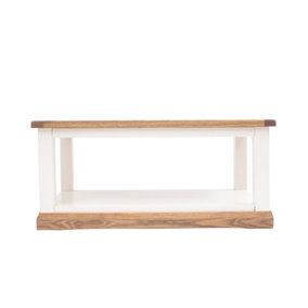 Tropea Off White Coffee Table with Shelf