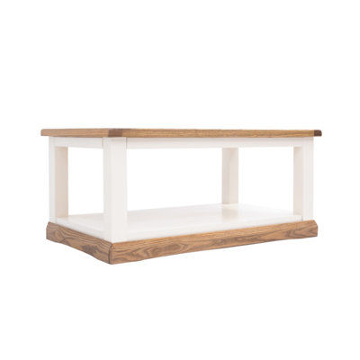 Tropea Off White Coffee Table with Shelf