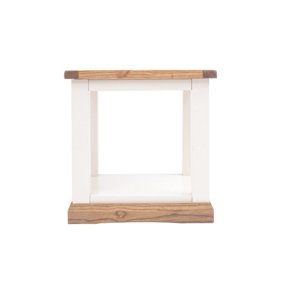 Tropea Off White Side Table with Shelf