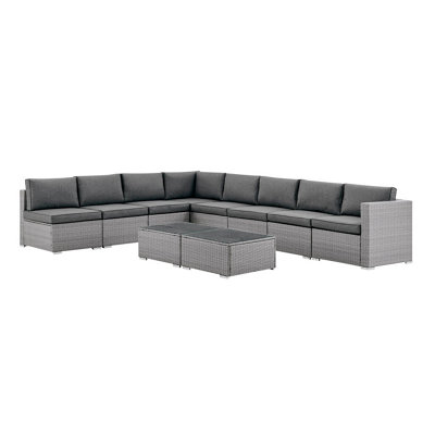 Tropez 10Pc Rattan Garden Furniture Sofa Set Large Modular Outdoor - 3