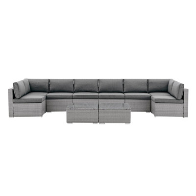 Tropez 10Pc Rattan Garden Furniture Sofa Set Large Modular Outdoor - 4