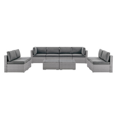 Tropez 10Pc Rattan Garden Furniture Sofa Set Large Modular Outdoor - 5