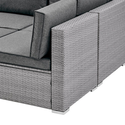 Tropez 10Pc Rattan Garden Furniture Sofa Set Large Modular