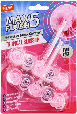 Tropical Blossom Pack of 12 Toilet Rim Block Cleaner Twin Pack Anti ...