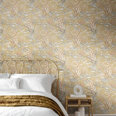 Tropical Canopy - Hemp 10m Wallpaper