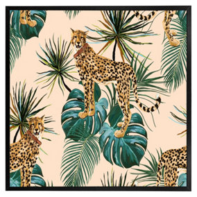 Tropical cheetah (Picutre Frame) / 12x12" / Oak