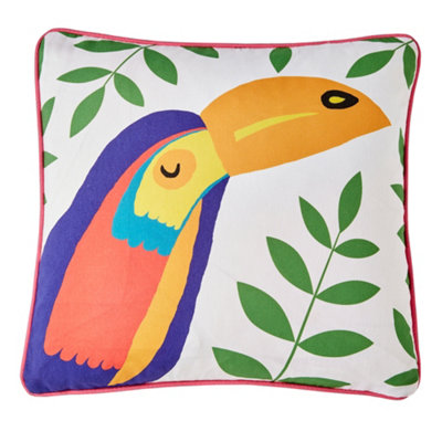 Tropical Flamingo Outdoor/Indoor Water & UV Resistant Filled Cushion