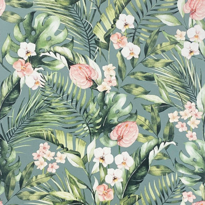 Tropical Floral Wallpaper Sea Breeze Arthouse 924905