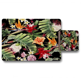 Tropical Flowers & Plant Leaves (Placemat & Coaster Set) / Default Title