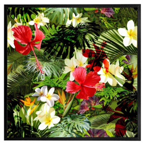 Tropical foliage (Picutre Frame) / 12x12" / Black