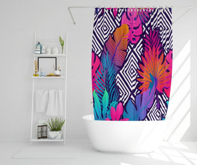 Tropical Geometric (Shower Curtain) / Default Title Price Comparisons | Compare The Build