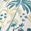 Tropical Jungle Trees Green Wallpaper Floral Leaves Modern Paste The Wall