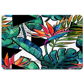 tropical leaves and flowers with contour (Placemat) / Default Title
