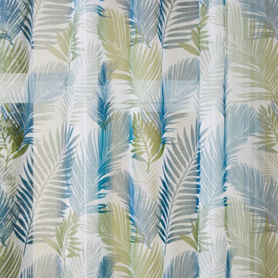 Tropical Palm Leaf Print Voile Panel