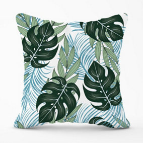 Tropical Pattern And Flowers Outdoor Cushion 45cm x 45cm