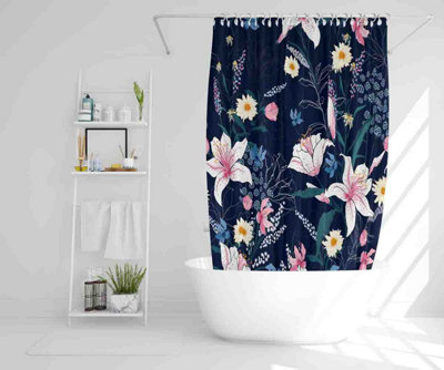 Tropical White & Pink Flowers (Shower Curtain) / Default Title Price Comparisons | Compare The Build