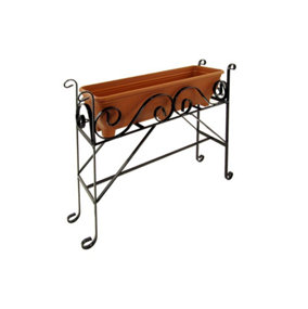 Trough Stand Patio Planter - Charcoal