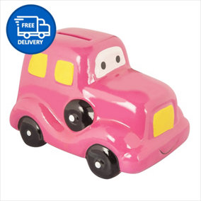 Truck Piggy Bank Money Jar Pink Money Box by Laeto House & Home - INCLUDING FREE DELIVERY