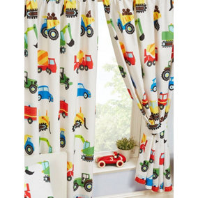 Trucks and Transport Lined 72'' Curtains