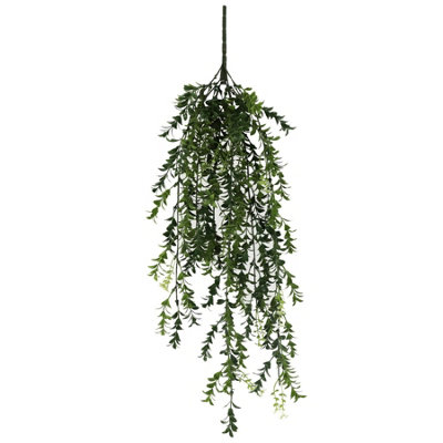 True Products Artificial Hanging Green Leaf Bush 75cm
