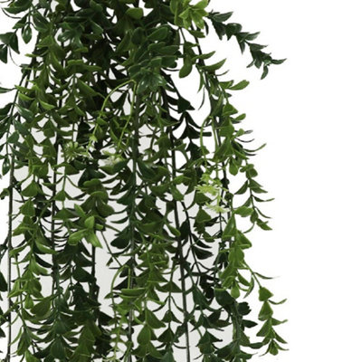 True Products Artificial Hanging Green Leaf Bush 75cm