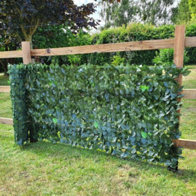 True Products Artificial Two Colour Ivy Leaf Hedge Garden Fence Privacy Screening - 1m x 3m