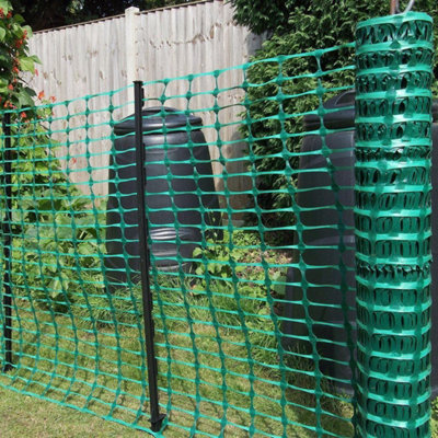 True Products Black 4ft 1.2m Heavy Duty Plastic Electric Fence Posts Temporary Garden Fencing Stakes