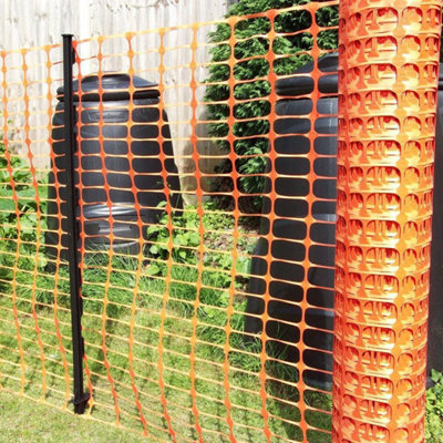 True Products Black 4ft 1.2m Heavy Duty Plastic Electric Fence Posts Temporary Garden Fencing Stakes