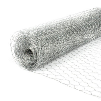 True Products Galvanised Chicken Wire Netting  - Rabbit Poultry Pet Garden Fence 50mm Mesh - 0.9m x 50m