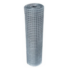 True Products Galvanised Welded Wire Mesh Netting Fencing  - Square 13mm Mesh - 0.9m x 6m