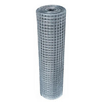 True Products Galvanised Welded Wire Mesh Netting Fencing  - Square 25mm Mesh - 0.9m x 6m