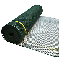 True Products Green General Plastic Mesh Garden Fence - 9mm x 9mm Square Mesh - 1m x 30m