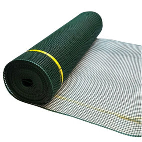 True Products Green General Plastic Mesh Garden Fence - 9mm x 9mm Square Mesh - 1m x 5m