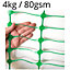 True Products Green Plastic Safety Barrier Mesh Fence Netting 1m x 50m & 20 Metal Fencing Pins