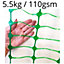 True Products Green Plastic Safety Barrier Mesh Fence Netting - Heavy Duty Grade 110gsm - 1m x 50m