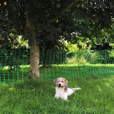 True Products Green Plastic Safety Barrier Mesh Fence Netting - Standard Grade 80gsm - 1m x 25m - 3