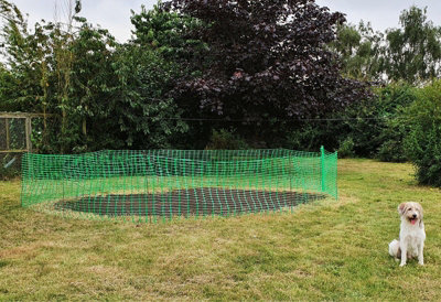 True Products Green Plastic Safety Barrier Mesh Fence Netting - Standard Grade 80gsm - 1m x 25m - 4