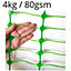 True Products Green Plastic Safety Barrier Mesh Fence Netting - Standard Grade 80gsm - 1m x 50m