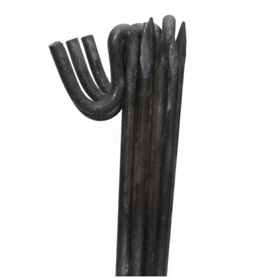 True Products Heavy Duty Steel Temporary Fencing Pins 10mm x 1250mm Pack of 10