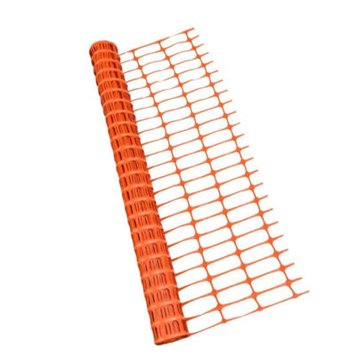 True Products Orange Plastic Safety Barrier Mesh Fence Netting - Standard Grade 80gsm - 1m x 25m