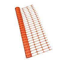 True Products Orange Plastic Safety Barrier Mesh Fence Netting - Standard Grade 80gsm - 1m x 25m