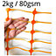 True Products Orange Plastic Safety Barrier Mesh Fence Netting - Standard Grade 80gsm - 1m x 25m