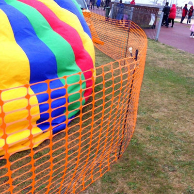 True Products Orange Plastic Safety Barrier Mesh Fence Netting - Standard Grade 80gsm - 1m x 50m - 4