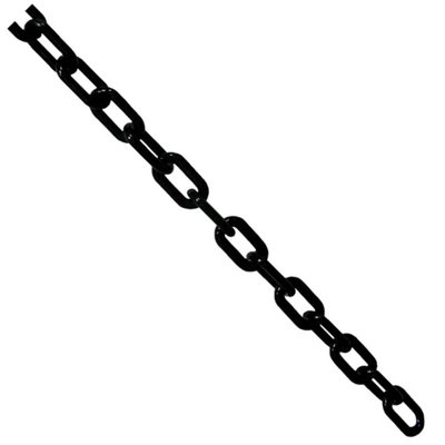 True Products Plastic Barrier Chain Safety Decorative Garden Fence Black - 15m