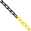 True Products Plastic Barrier Chain Safety Decorative Garden Fence Black and Yellow - 15m