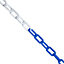 True Products Plastic Barrier Chain Safety Decorative Garden Fence Blue & White - 15m