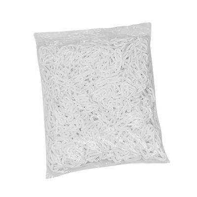 True Products Plastic Barrier Chain Safety Decorative Garden Fence White - 25m