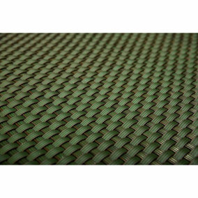 True Products Poly Rattan Weave Artificial Screening Fencing Balcony - 1m x 1m - Green